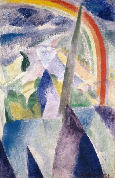 Spiret af Notre-Dame Udsigt over Paris, Notre-Dame, 1909-1914. af Robert Delaunay
