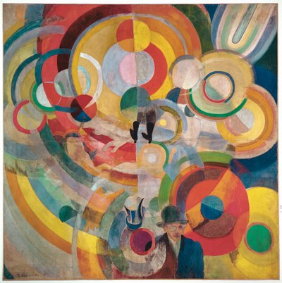Menage de Cochon eller Manege Electrique (olie på lærred) af Robert Delaunay