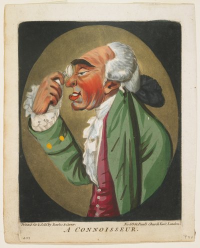 A Connoisseur, fra A Book of Heads, 1795 af Robert Dighton