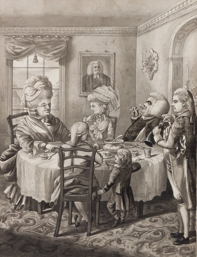 A Master Parson with a Good Living, 1782 (pen, pensel og blækvaske på papir) af Robert Dighton
