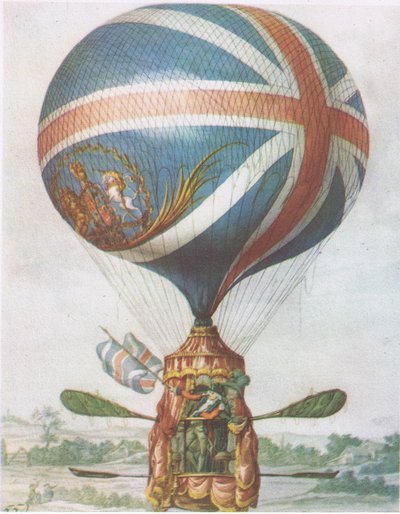 Lunardis Balloon, fra British Adventure udgivet af Collins, 1947 af Robert Dighton