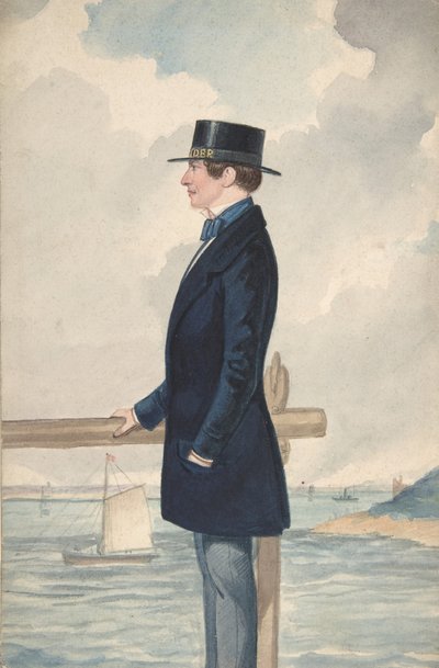 En lystsejler, 1806-65. af Robert Dighton the Younger