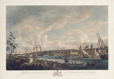 View of the Royal Hospital at Greenwich, 1793dani af Robert Dodd