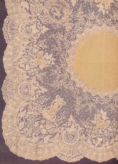 Lommetørklæde af Bruxelles Lace, 1863. af Robert Dudley