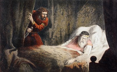 Macbeth på vej til at myrde kong Duncan af Robert Dudley