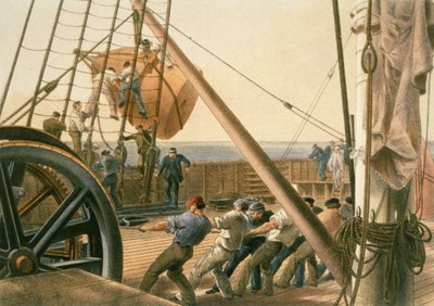 Forberedelse til udsætning af en af de store bøjer, 2. august af Robert Dudley