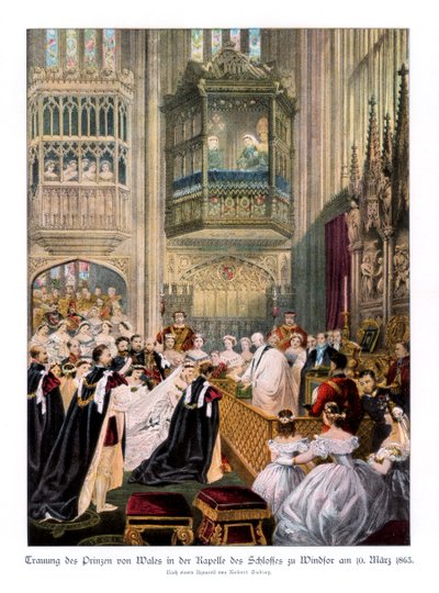 Prinsesse Alexandras og prins Edwards bryllup, St Georges Chapel i Windsor, 10. marts 1863, 1. af Robert Dudley