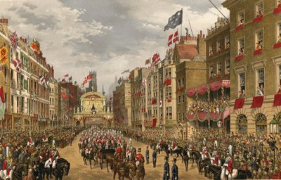 Temple Bar, London, 7. marts 1863 (kobberstik) af Robert Dudley