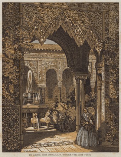 Alhambra Court, Crystal Palace, Indgang til Lions Court af Robert Dudley