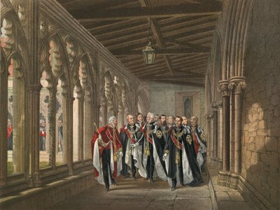 Dekanens kloster, Windsor (chromolitho) af Robert Dudley