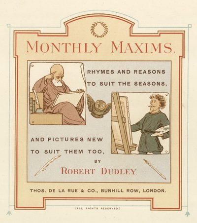 Titelside til Monthly Maxims af Robert Dudley