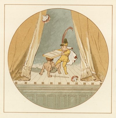To små børn kæmper på scenen af Robert Dudley