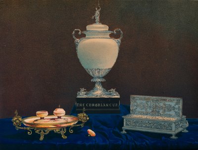 Vase og blækstandere, 1863. af Robert Dudley