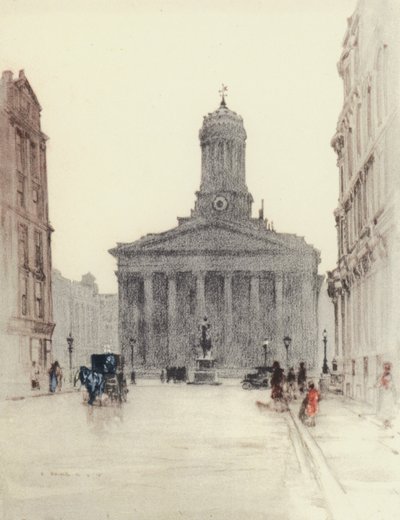 Glasgow: The Royal Exchange (farvelitografi) af Robert Eadie