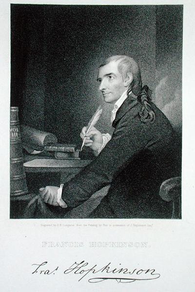 Francis Hopkinson (1738-91) graveret af James Barton Longacre (1794-1869) (gravering) af Robert Edge (after) Pine