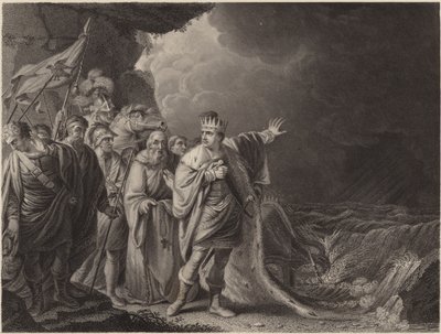 Knud irettesætter sine hofmænd af Robert Edge Pine