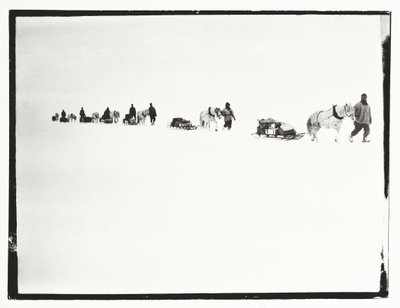 Ponyer på march, Great Ice Barrier, 2. december af Robert Falcon Scott