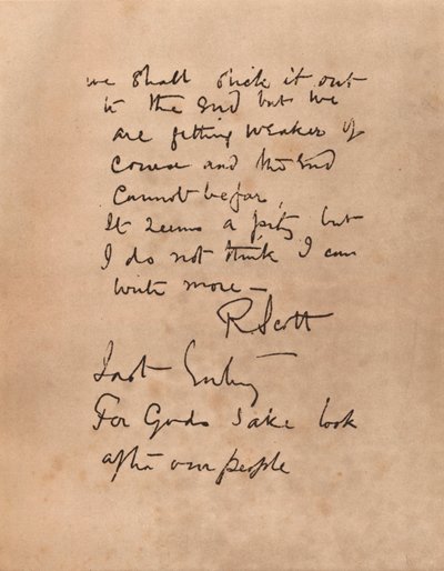 Den sidste side af kaptajn Scotts dagbog, 1912 1935 af Robert Falcon Scott