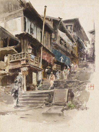 A Street in Ikao, Japan II, 1890dani af Robert Frederick Blum