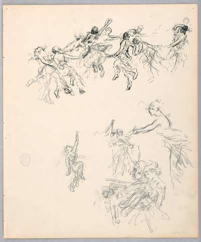 Tegning, Dansende figurer, 1882-83 af Robert Frederick Blum