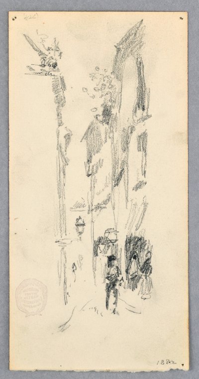 Tegning, gadescene, Venedig, 1882 af Robert Frederick Blum