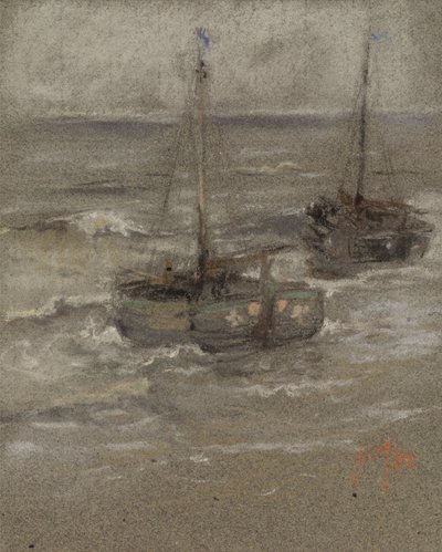 Fiskerbåde for anker af Robert Frederick Blum