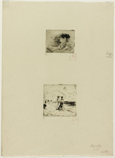 Pige læser af Robert Frederick Blum