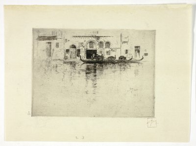 Gondoler og venetiansk palads af Robert Frederick Blum