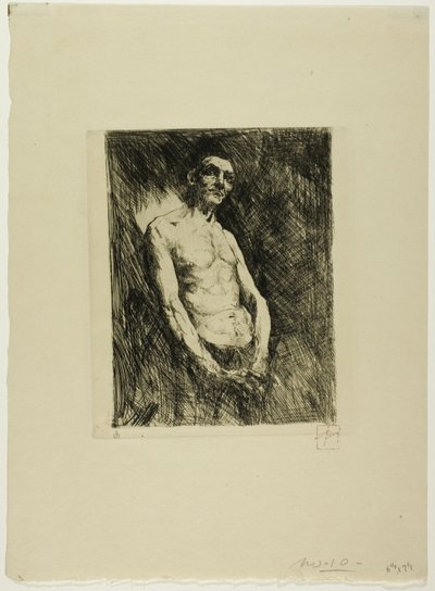 Halvnøgen figur af en mand af Robert Frederick Blum