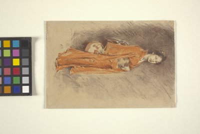 Japansk kvinde i kimono (blæk) af Robert Frederick Blum