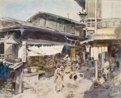 Gadescene i Ikao, Japan. af Robert Frederick Blum