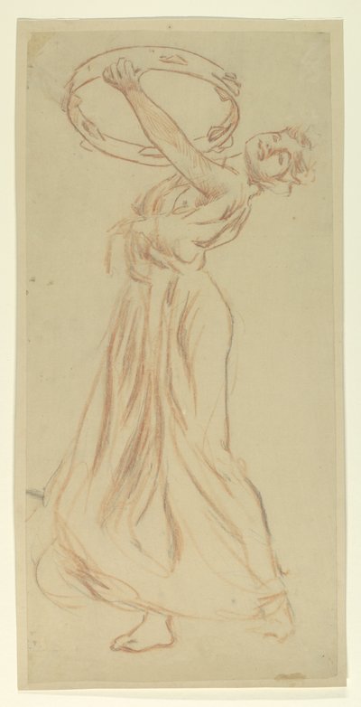 Study for Girl with Tambourine, "Vintage Festival", Mendelssohn Glee Club, New York af Robert Frederick Blum