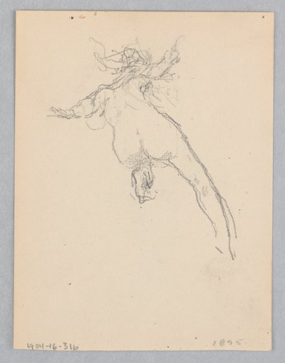 Studie for en dansende kvinde, "Moods to Music," Mendelssohn Glee Club, New York, NY af Robert Frederick Blum