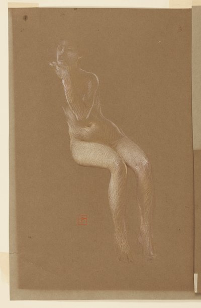Studie for en siddende kvinde, "Vintage Festival," Mendelssohn Glee Club, New York, NY af Robert Frederick Blum