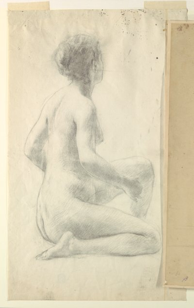 Studie for en siddende kvinde, "Vintage Festival," Mendelssohn Glee Club, New York, NY af Robert Frederick Blum