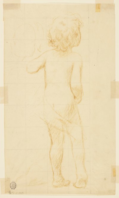 Studie for et stående barn, "Vintage Festival," Mendelssohn Glee Club, New York, NY af Robert Frederick Blum