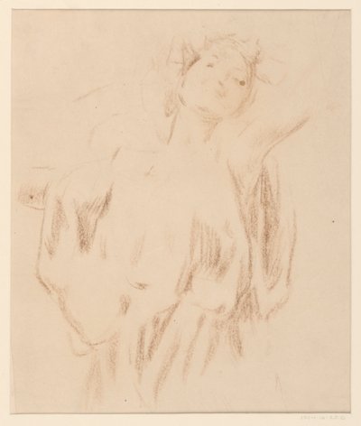 Studie for en kvinde, "Vintage Festival," Mendelssohn Glee Club, New York, NY af Robert Frederick Blum