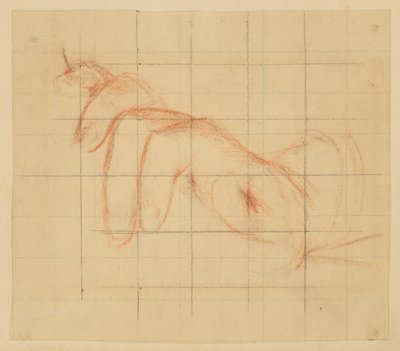 Studie for venstre hånd, "Vintage Festival," Mendelssohn Glee Club, New York, NY af Robert Frederick Blum