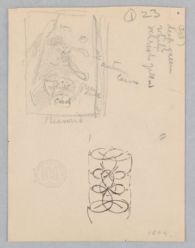 Undersøgelse for landskabet, "Moods to Music," Mendelssohn Glee Club, New York, NY af Robert Frederick Blum