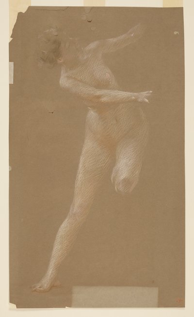 Studie til venstre maenad, "Vintage Festival," Mendelssohn Glee Club, New York, NY af Robert Frederick Blum