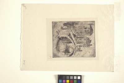 Venetiansk kanal og bro (ætsning) af Robert Frederick Blum
