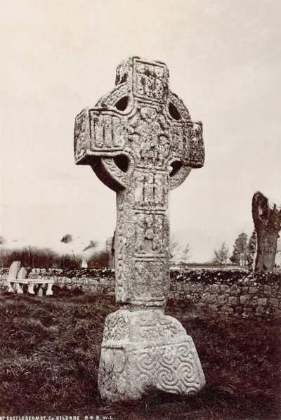 Det nordlige højkors i Castledermot, Co. Kildare, Irland (sepia-foto) af Robert French