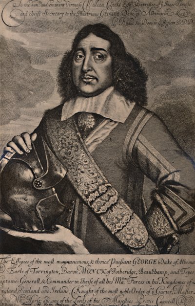 George Monck, 1. hertug af Albemarle, engelsk soldat og statsmand, 1600-tallet 1894 af Robert Gaywood