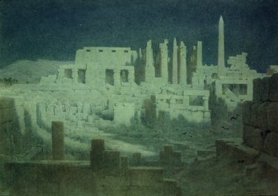 Måneskin ved Karnak af Robert George Talbot Kelly
