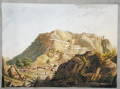 Sydvestlig udsigt over Ootra-Durgum, illustration fra 