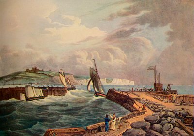 Kutter ind i Dover Havn, 1819 af Robert Havell