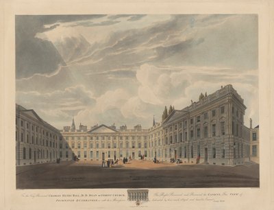 Peckwater Quadrangle, Christ Church, Oxford af Robert Havell