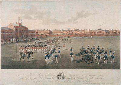 Scene of Honorable Artillery Company, City Road, Finsbury, Islington, London, 1829 af Robert Havell