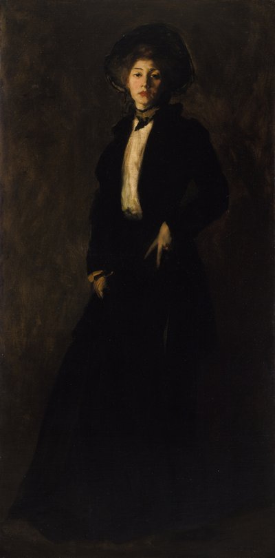 Ung kvinde i sort af Robert Henri