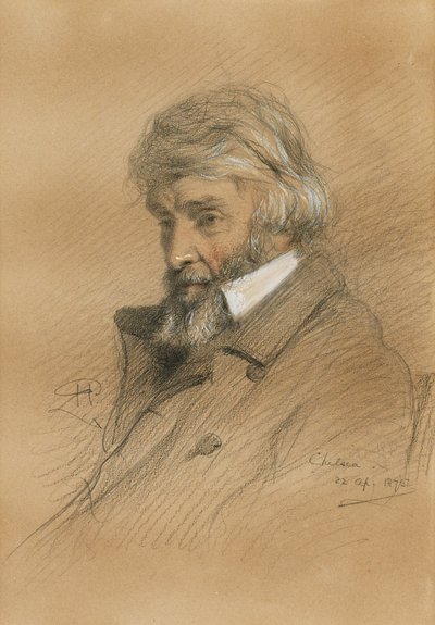 Portræt af Thomas Carlyle 1795-1881, 1875. af Robert Herdman